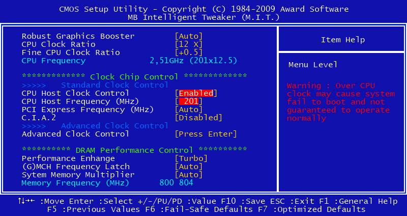 Overclocker son CPU - Bios